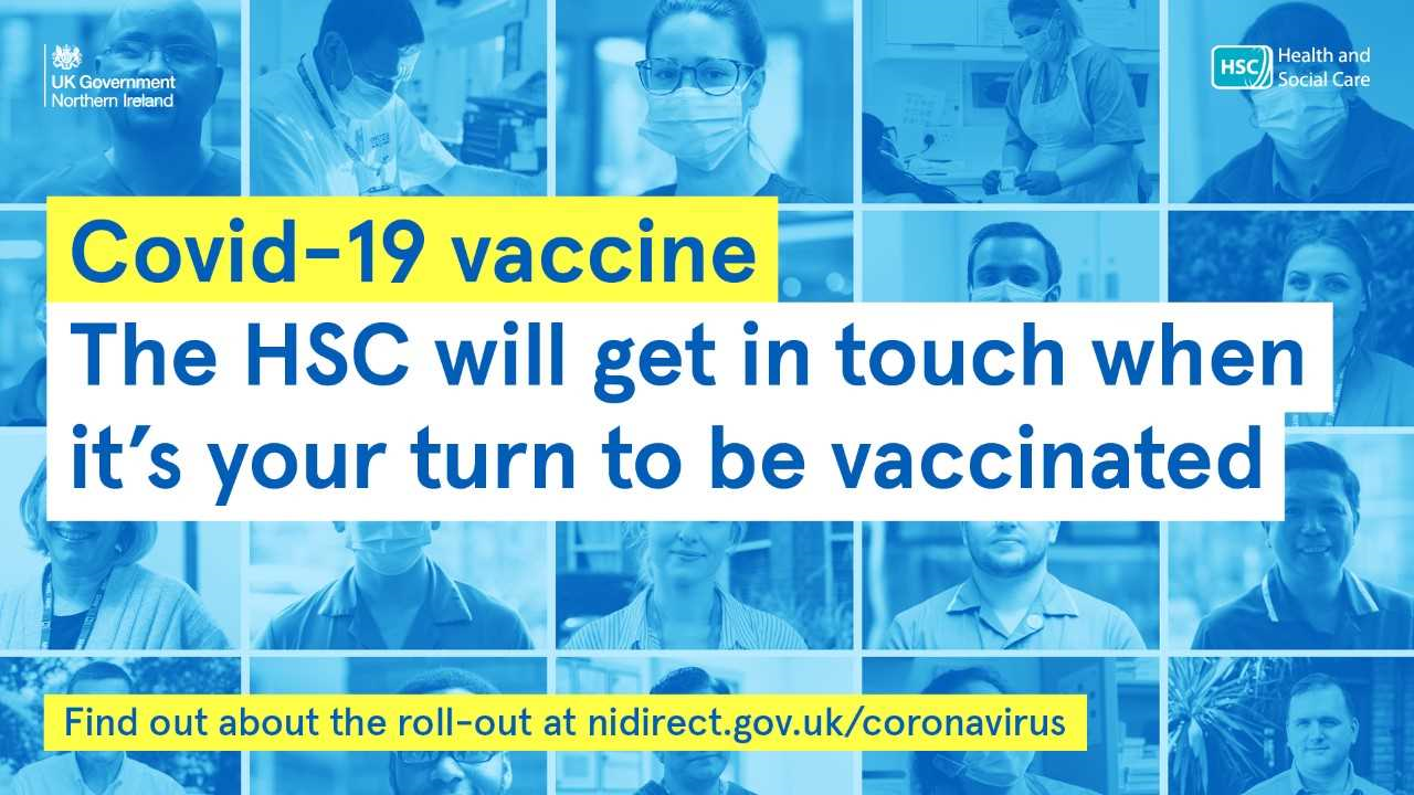 Covid-19 vaccine.  The HSC will get in touch when it's your turn to be vaccinated